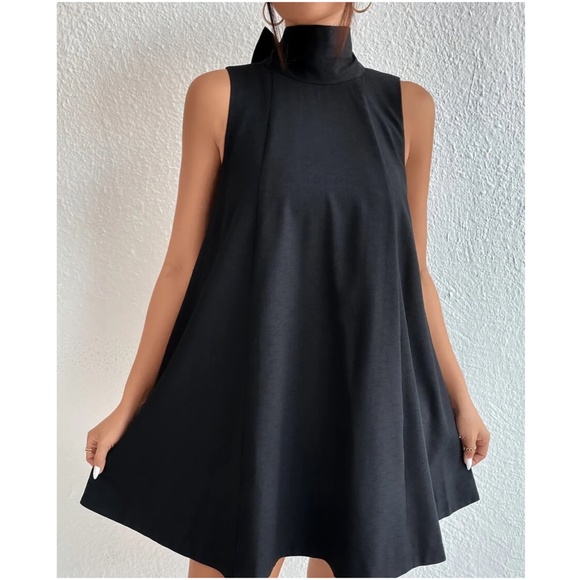 Luxe Neck Tie Party Evening Mini Dress - Picture 12 of 12